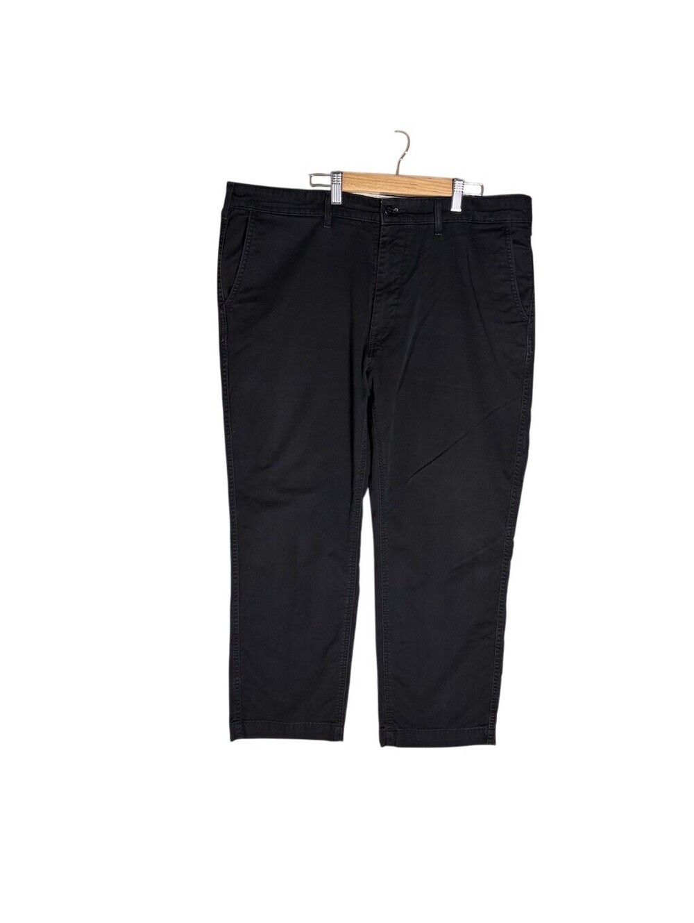 Levi's Chino Pants Mens 38x29 Black Slim Straight Flat Front Zip Fly
